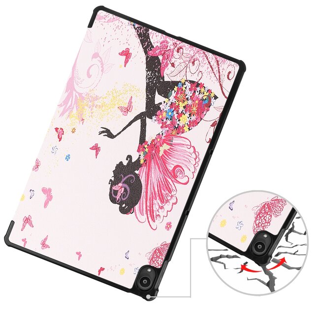 Tablet hoes & Screenprotector geschikt voor Lenovo Tab P11 - 11 Inch - Auto Wake/Sleep functie - Flower Fee