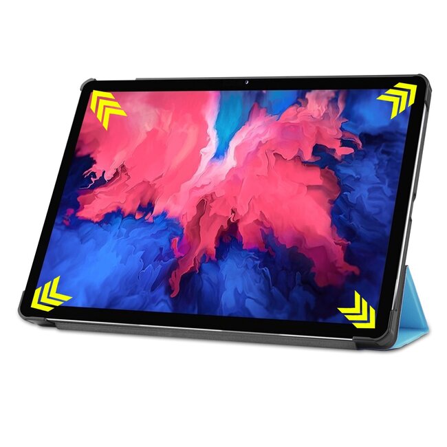 Tablet hoes & Screenprotector geschikt voor Lenovo Tab P11 - 11 Inch - Auto Wake/Sleep functie - Licht Blauw
