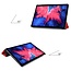 Tablet hoes & Screenprotector geschikt voor Lenovo Tab P11 - 11 Inch - Auto Wake/Sleep functie - Rood