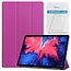 Tablet hoes & Screenprotector geschikt voor Lenovo Tab P11 - 11 Inch - Auto Wake/Sleep functie - Paars
