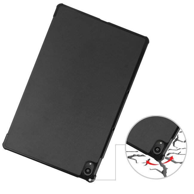Tablet hoes & Screenprotector geschikt voor Lenovo Tab P11 - 11 Inch - Auto Wake/Sleep functie - Zwart