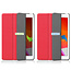 Tablet Hoes & Screenprotector voor iPad (2021, 2020 & 2019) tablet hoes en screenprotector - 2 in 1 cover - 10.2 inch - Tri-Fold Book Case - Rood