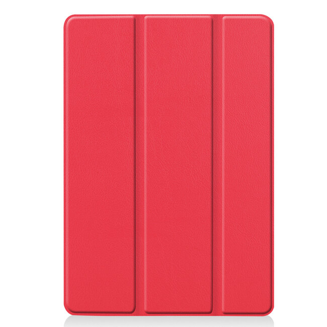 Tablet Hoes & Screenprotector voor iPad (2021, 2020 & 2019) tablet hoes en screenprotector - 2 in 1 cover - 10.2 inch - Tri-Fold Book Case - Rood