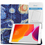 Tablet Hoes & Screenprotector voor iPad (2021, 2020 & 2019) tablet hoes en screenprotector - 2 in 1 cover - 10.2 inch - Tri-Fold Book Case - Sterrenhemel