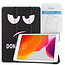 Tablet Hoes & Screenprotector voor iPad (2021, 2020 & 2019) tablet hoes en screenprotector - 2 in 1 cover - 10.2 inch - Tri-Fold Book Case - Don't touch me