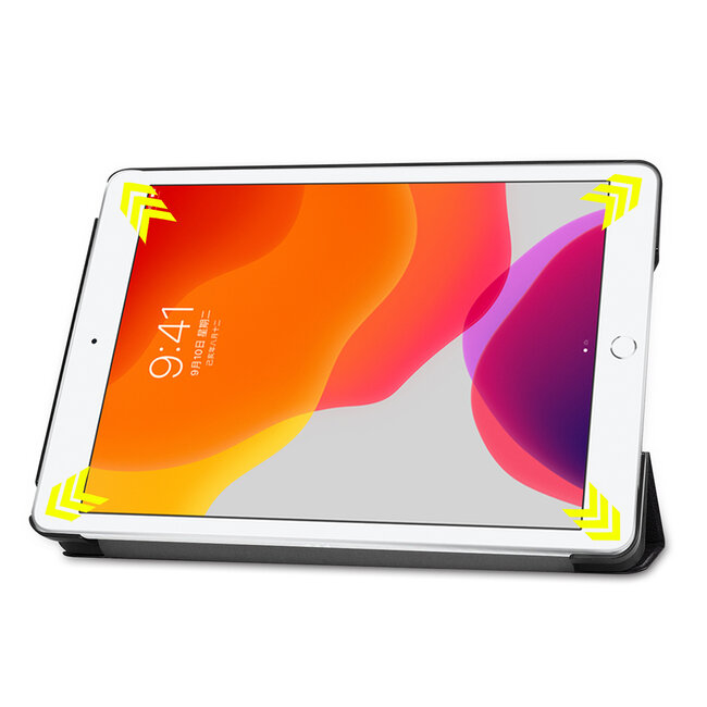 Tablet Hoes & Screenprotector voor iPad (2021, 2020 & 2019) tablet hoes en screenprotector - 2 in 1 cover - 10.2 inch - Tri-Fold Book Case - Eiffeltoren