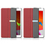 Tablet Hoes & Screenprotector voor iPad (2021, 2020 & 2019) tablet hoes en screenprotector - 2 in 1 cover - 10.2 inch - Tri-Fold Book Case - Donker Rood