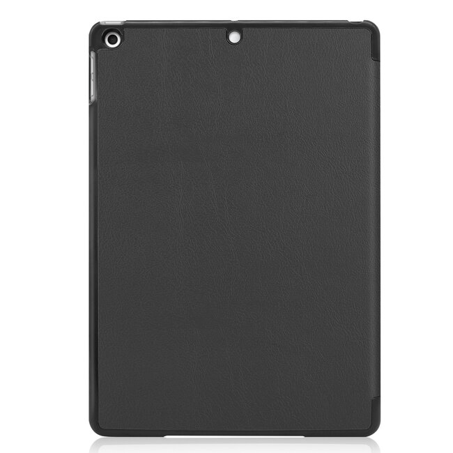 Tablet Hoes & Screenprotector voor iPad (2021, 2020 & 2019) tablet hoes en screenprotector - 2 in 1 cover - 10.2 inch - Tri-Fold Book Case - Zwart