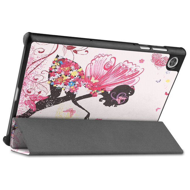 Tablet hoes & Screenprotector geschikt voor Lenovo Tab M10 (TB-X306F) - 10.1 Inch - Auto Wake/Sleep functie - Flower Fee