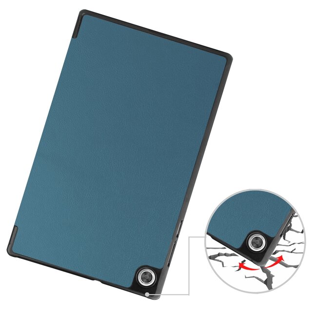 Tablet hoes & Screenprotector geschikt voor Lenovo Tab M10 (TB-X306F) - 10.1 Inch - Auto Wake/Sleep functie - Cyaan