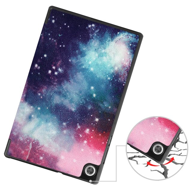 Tablet hoes & Screenprotector geschikt voor Lenovo Tab M10 (TB-X306F) - 10.1 Inch - Auto Wake/Sleep functie - Galaxy