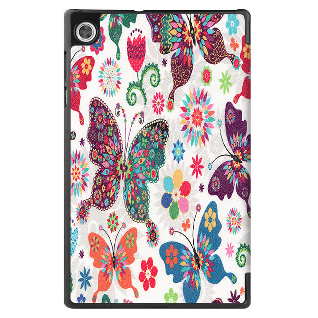 Tablet hoes & Screenprotector geschikt voor Lenovo Tab M10 (TB-X306F) - 10.1 Inch - Auto Wake/Sleep functie - Vlinders