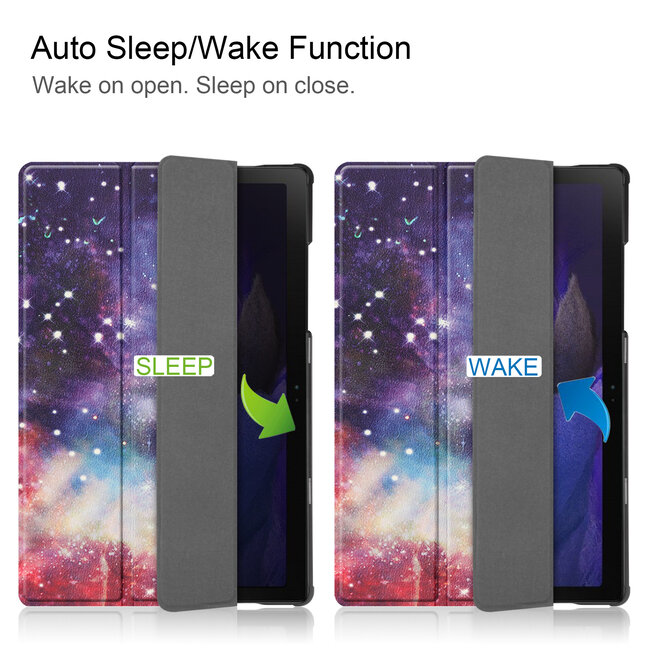 Tablet hoes & Screenprotector geschikt voor Samsung Galaxy Tab A8 - 10.5 Inch - Auto Wake/Sleep functie - Galaxy