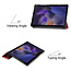 Tablet hoes & Screenprotector geschikt voor Samsung Galaxy Tab A8 - 10.5 Inch - Auto Wake/Sleep functie - Rood