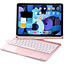 Case2go - Bluetooth Toetsenbord hoes geschikt voor iPad Air 10.9 (2022) - QWERTY - Toetsenbord verlichting en Touchpad - 360 graden draaibaar - Rosé-Goud