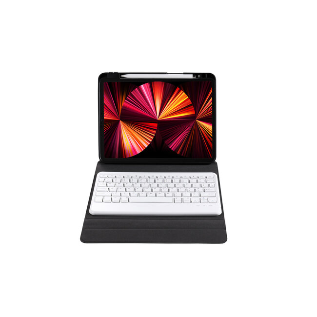 Case2go - Draadloze Bluetooth toetsenbord Tablet hoes geschikt voor Apple iPad Air 11 (2024) / Apple iPad Air 2022 10.9 inch met Stylus Pen Houder - Blauw  en Zwart