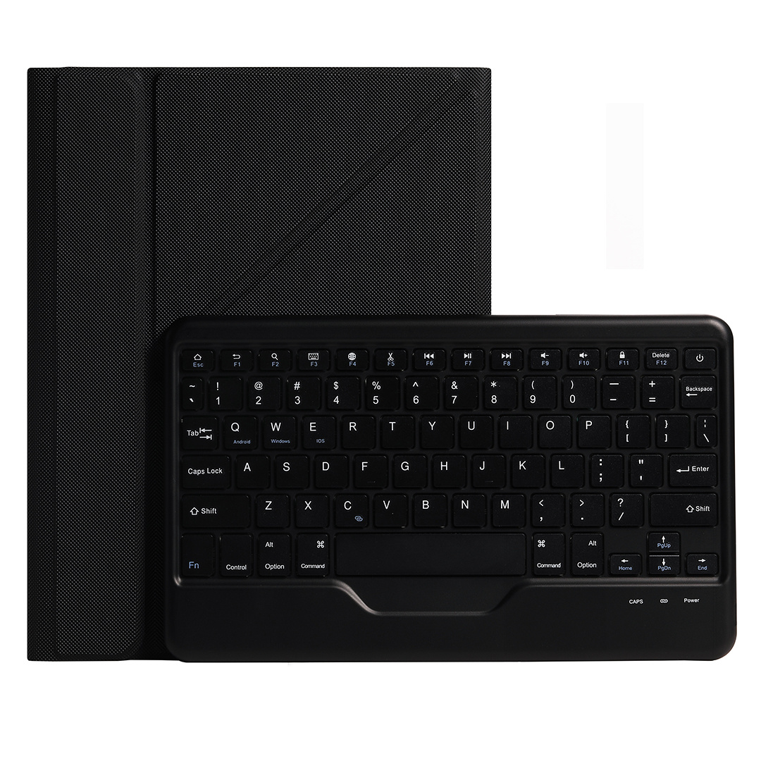 Case2go - Draadloze Bluetooth toetsenbord Tablet hoes geschikt voor Apple iPad Air 11 (2024) / iPad Air 10.9 (2022) met Stylus Pen Houder - Zwart afbeelding