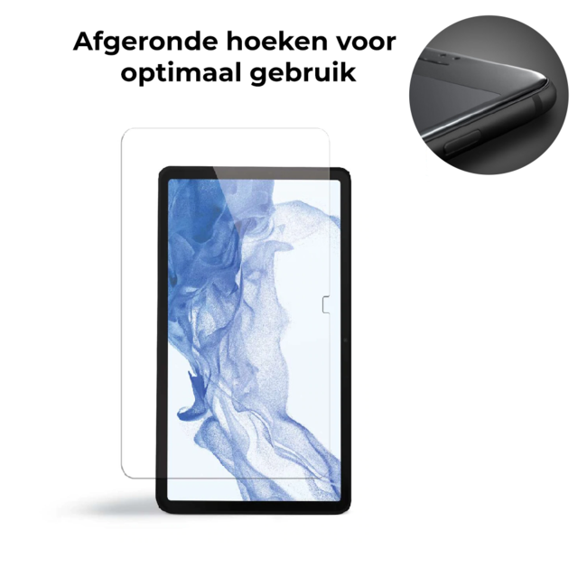 Tablet screenprotector geschikt voor Samsung Galaxy Tab S8 (2022) - Case-friendly screenprotector - 2 stuks - Tempered Glass - Transparant