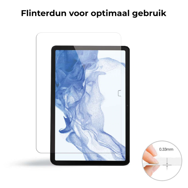 Tablet screenprotector geschikt voor Samsung Galaxy Tab S8 (2022) - Case-friendly screenprotector - 2 stuks - Tempered Glass - Transparant