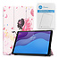 Tablet hoes & 2-Pack Screenprotector geschikt voor Lenovo Tab M10 - 10.1 Inch - Auto Wake/Sleep functie - Flower Fee