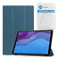 Tablet hoes & 2-Pack Screenprotector geschikt voor Lenovo Tab M10 - 10.1 Inch - Auto Wake/Sleep functie - Cyaan