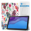 Tablet hoes & 2-Pack Screenprotector geschikt voor Lenovo Tab M10 - 10.1 Inch - Auto Wake/Sleep functie - Vlinders