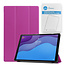 Tablet hoes & 2-Pack Screenprotector geschikt voor Lenovo Tab M10 - 10.1 Inch - Auto Wake/Sleep functie - Paars
