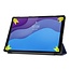 Tablet hoes & 2-Pack Screenprotector geschikt voor Lenovo Tab M10 - 10.1 Inch - Auto Wake/Sleep functie - Donker Blauw