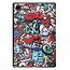 Tablet hoes & 2-Pack Screenprotector geschikt voor Samsung Galaxy Tab A8 - 10.5 Inch - Auto Wake/Sleep functie - Grafitti