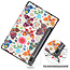 Tablet hoes & 2-Pack Screenprotector geschikt voor Samsung Galaxy Tab S8 Plus - 12.4 Inch - Auto Wake/Sleep functie - Vlinders