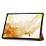 Tablet hoes & 2-Pack Screenprotector geschikt voor Samsung Galaxy Tab S8 Plus - 12.4 Inch - Auto Wake/Sleep functie - Rood