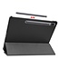 Tablet hoes & 2-Pack Screenprotector geschikt voor Samsung Galaxy Tab S8 Plus - 12.4 Inch - Auto Wake/Sleep functie - Zwart