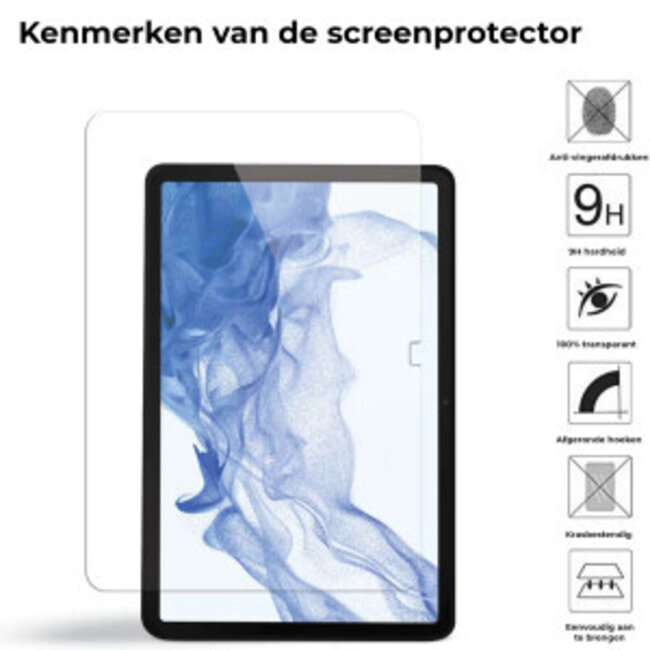 Tablet hoes & 2-Pack Screenprotector geschikt voor Samsung Galaxy Tab S8 - 11 Inch - Auto Wake/Sleep functie - Don't touch me