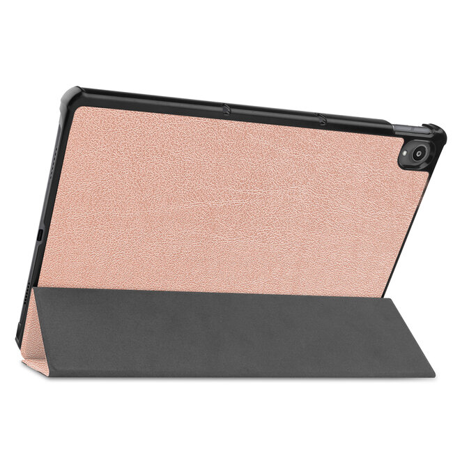 Tablet hoes & 2-Pack Screenprotector geschikt voor Lenovo Tab P11 - 11 Inch - Auto Wake/Sleep functie - Rosé-Goud
