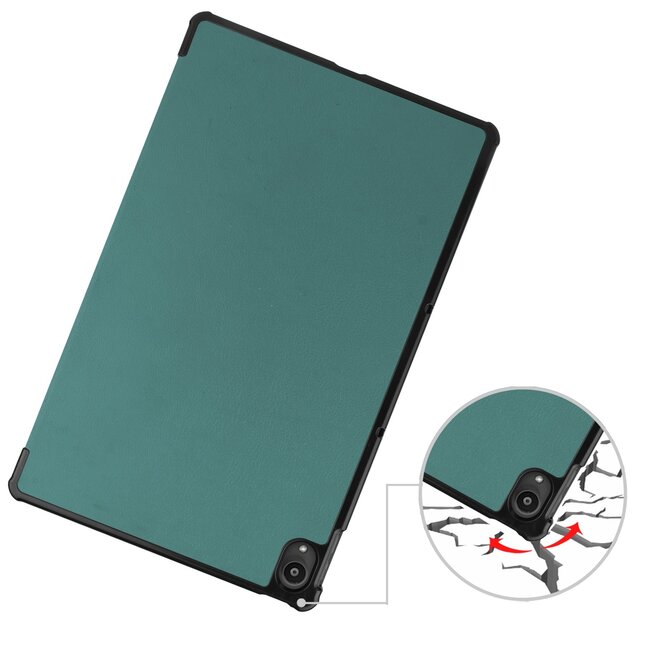 Tablet hoes & 2-Pack Screenprotector geschikt voor Lenovo Tab P11 - 11 Inch - Auto Wake/Sleep functie - Groen