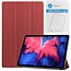 Tablet hoes & 2-Pack Screenprotector geschikt voor Lenovo Tab P11 - 11 Inch - Auto Wake/Sleep functie - Rood