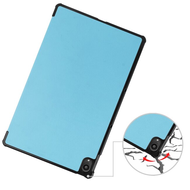 Tablet hoes & 2-Pack Screenprotector geschikt voor Lenovo Tab P11 - 11 Inch - Auto Wake/Sleep functie - Licht Blauw
