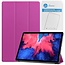 Tablet hoes & 2-Pack Screenprotector geschikt voor Lenovo Tab P11 - 11 Inch - Auto Wake/Sleep functie - Paars