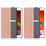 Tablet hoes & 2-Pack Screenprotector geschikt voor iPad 2021 / 2020 / 2019 - 10.2 Inch - Auto Wake/Sleep functie - Rosé-Goud