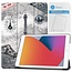 Tablet hoes & 2-Pack Screenprotector geschikt voor iPad 2021 / 2020 / 2019 - 10.2 Inch - Auto Wake/Sleep functie - Eiffeltoren