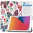 Tablet hoes & 2-Pack Screenprotector geschikt voor iPad 2021 / 2020 / 2019 - 10.2 Inch - Auto Wake/Sleep functie - Vlinder