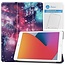 Tablet hoes & 2-Pack Screenprotector geschikt voor iPad 2021 / 2020 / 2019 - 10.2 Inch - Auto Wake/Sleep functie - Galaxy