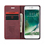 CaseMe - Telefoonhoesje geschikt voor iPhone SE 2022 - Wallet Book Case - Magneetsluiting - Rood