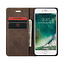 CaseMe - Telefoonhoesje geschikt voor iPhone SE 2022 - Wallet Book Case - Magneetsluiting - Donker Bruin