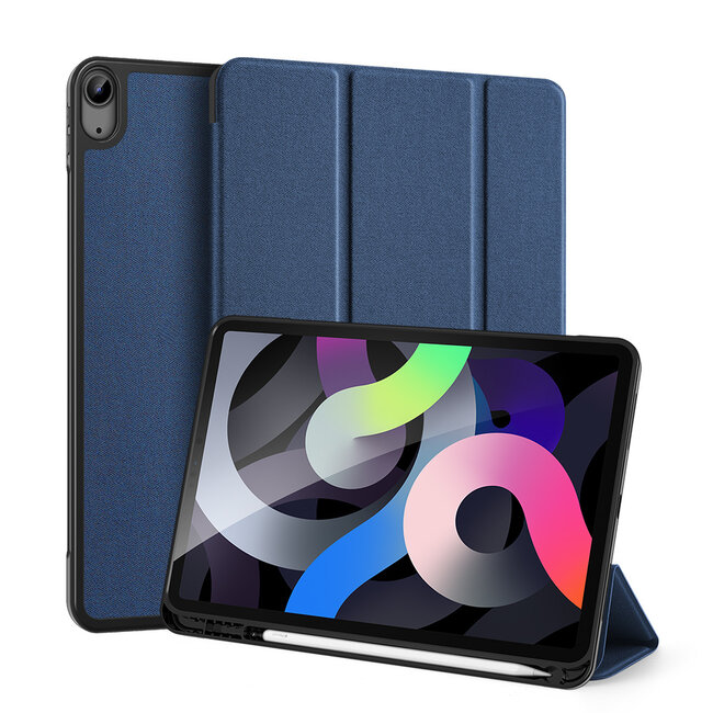 Dux Ducis - Tablet hoes geschikt voor iPad Air (2022) - 10.9 Inch - Domo Book Case - Auto Wake/Sleep functie - Blauw