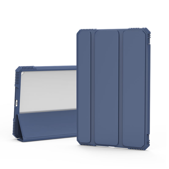 WiWu - Tablet hoes geschikt voor iPad Air 10.9 2022 - Schokbestendige Tri-Fold Case met TPU frame - Alpha Smart Folio Case - Blauw