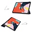 Case2go - Tablet hoes geschikt voor iPad Air 2022 - 10.9 Inch - Tri fold Book Case - Met Auto Sleep/wake functie - Donker blauw