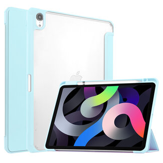 Case2go Case2go - Tablet Hoes geschikt voor iPad Air 10.9 (2022) - Transparante Case - Tri-fold Back Cover - Met Auto Wake/Sleep functie - Mint Groen
