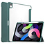 Case2go - Tablet Hoes geschikt voor iPad Air 10.9 (2022) - Transparante Case - Tri-fold Back Cover - Met Auto Wake/Sleep functie - Donker Groen