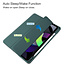 Case2go - Tablet Hoes geschikt voor iPad Air 10.9 (2022) - Transparante Case - Tri-fold Back Cover - Met Auto Wake/Sleep functie - Donker Groen
